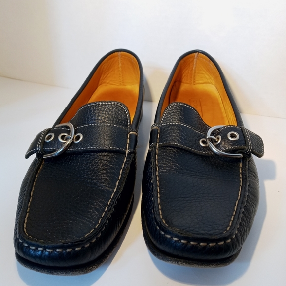 Coach Black Pebble Leather Shoes - Picture 1 of 8